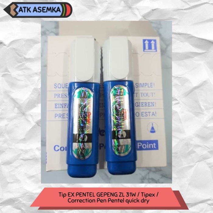 

Tip EX PENTEL GEPENG ZL 31W / Tipex / Correction Pen Pentel quick dry