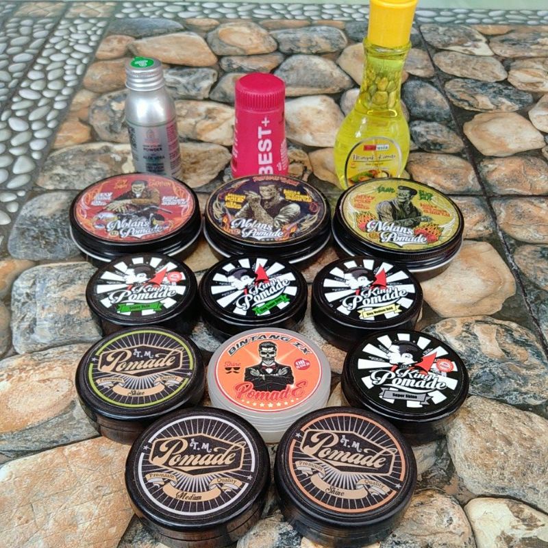 Pomade /hair powder/Pomade nolans oilbased shine, medium,heavy, Hair powder Hairnerds, TM Pomade, Ki