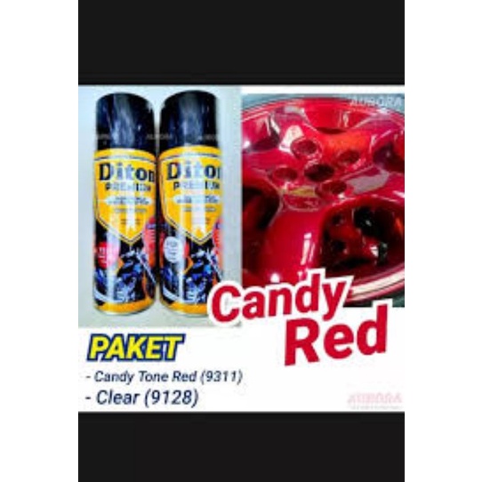 PAKET DITON PREMIUM 9311 CANDY TONE MERAH CAT SEMPTOR DITON 400CC