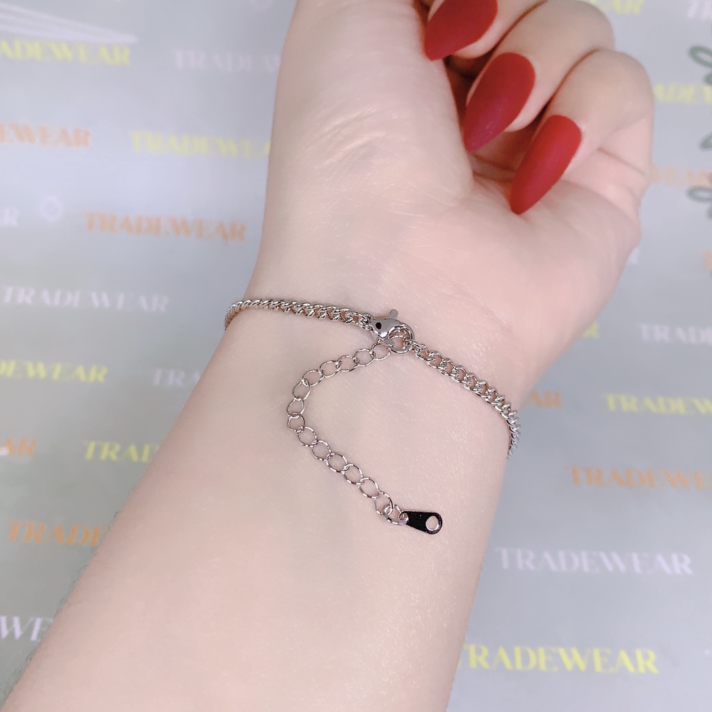 Gelang Tangan Dewasa Silver Motif Bulat Mewah *93