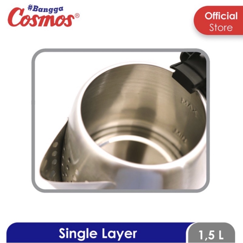 [ Cosmos ] Kettle / Ketel / Pemanas air elektrik / Teko Listrik CTL 618 CORDLESS Kapasitas 1.2 Liter!