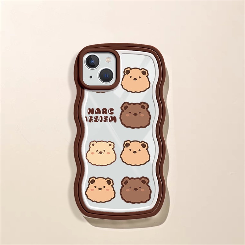 Clear Phone Case for iPhone 14 Plus iPhone 14 13 12 11 Pro Max X XR Xs Max SE 2020 iPhone 7 Plus 8 Plus 6 6s Plus Cartoon Cute Bear Phone Case Flexible Frame Lens Protector Soft TPU Back Cover