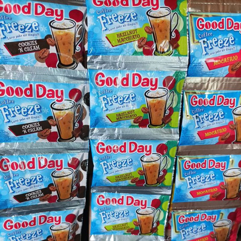 Ay00 Good day freeze mocafrio, cookies&cream, hazelnut ,10 saset