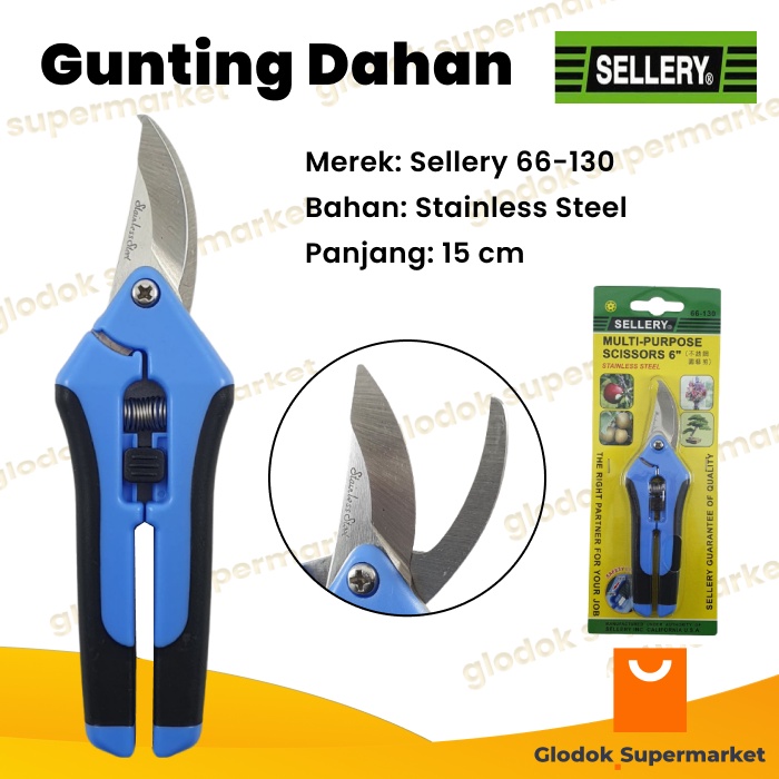 Gunting Dahan Sellery 66-130 15 cm Ranting Tanaman Pruning Shears 6 Inch