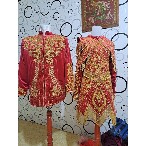 baju pengantin minang full payet jepang