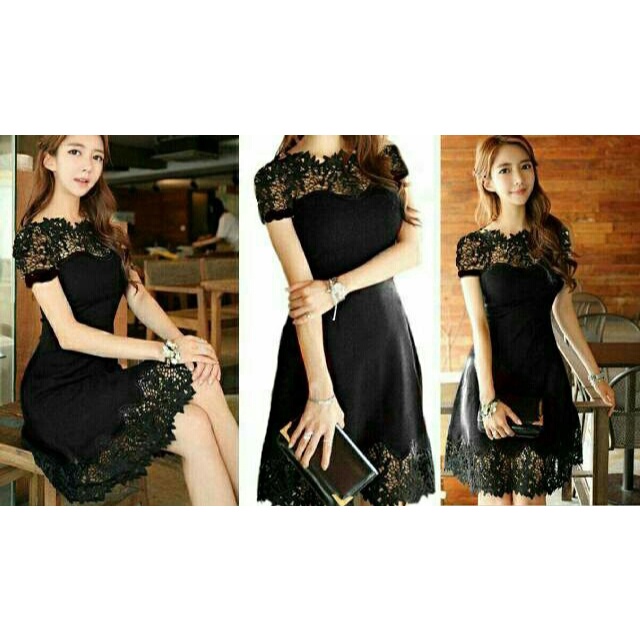 [VLFK] Dress Wanita Mewah / Dress Brukat / Dress Korea / Dress Wanita / Dress Kondangan / Fashion Wanita
