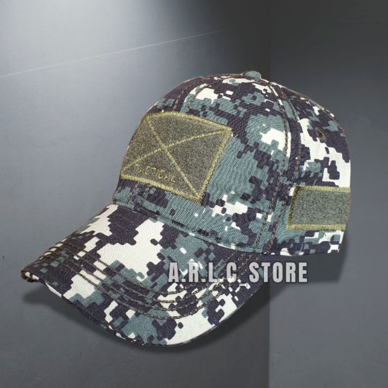 topi tactical army loreng accupat / digital abu / topi baseball caps velcro army / topi bdu tactical loreng accupat