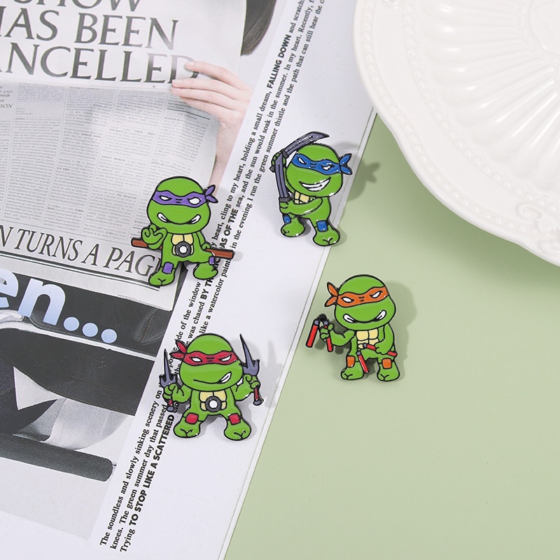 Bros Pin Enamel Desain Kartun Teenage Mutant Ninja Turtles Untuk Hadiah Teman