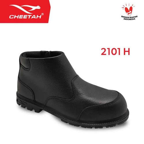 Sepatu Safety Cheetah 2101H FREE Semir Sepatu Kiwi Poles Warna Hitam