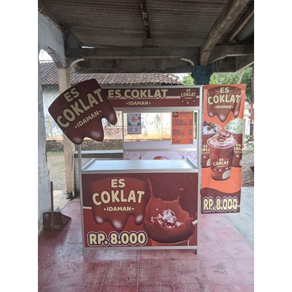 Gerobak Lipat viral Es coklat viral