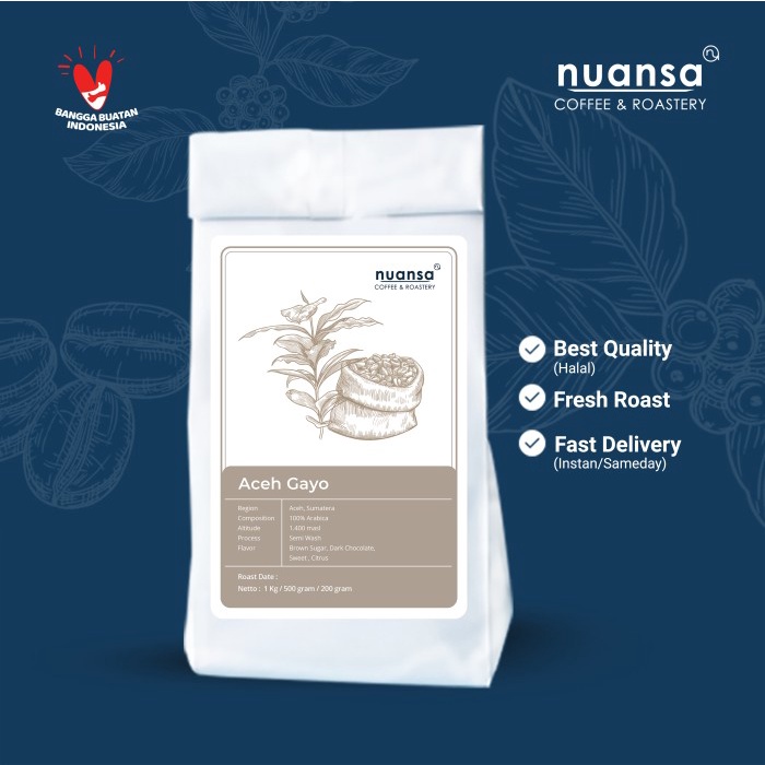 

KOPI ARABIKA ACEH GAYO (BIJI/BUBUK) 500 GRAM - BIJI/BUBUK - BEANS