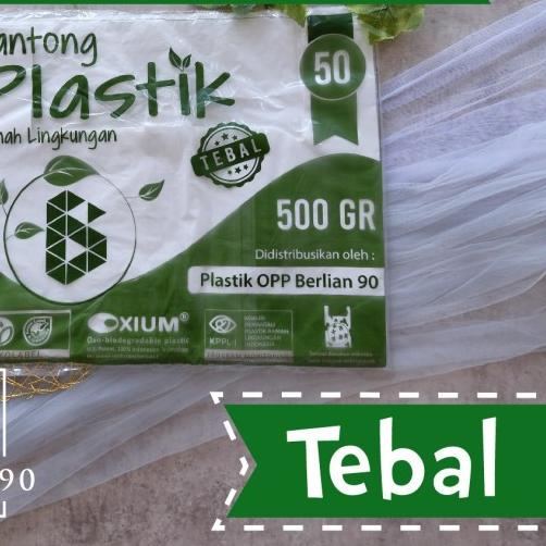 

Kantong Plastik Ramah Lingkungan Putih Kantong PLastik Oxium Isi 500Gr - 50