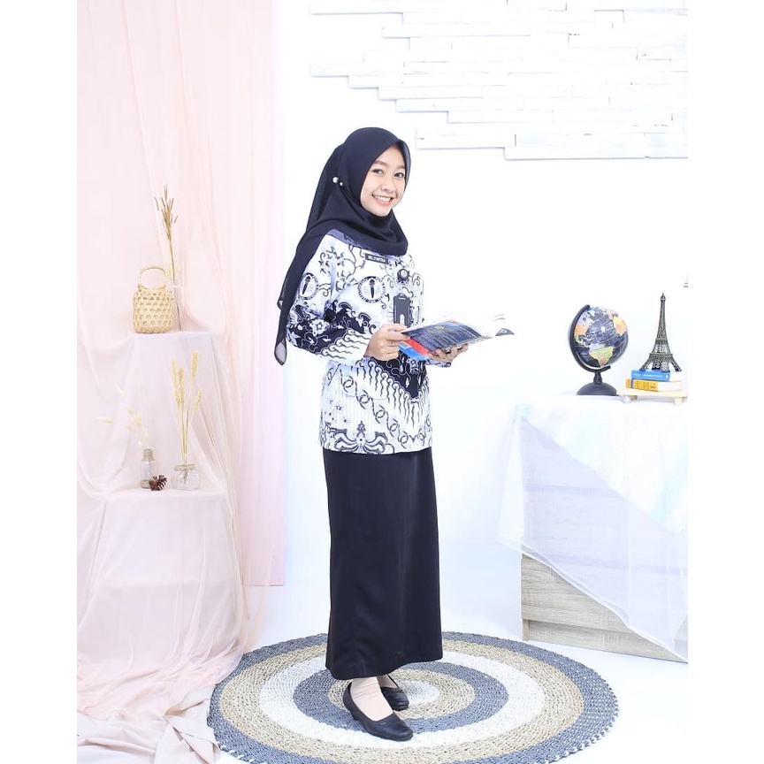 Batik pgri wanita terbaru full furing size S - XXL