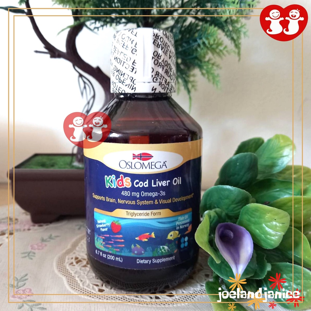 Oslomega Kids Cod Liver Oil 480mg Omega-3s 200ml