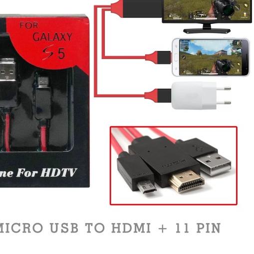 Kabel mhl micro usb 11 pin to hdmi - Kabel MHL display android to LCD