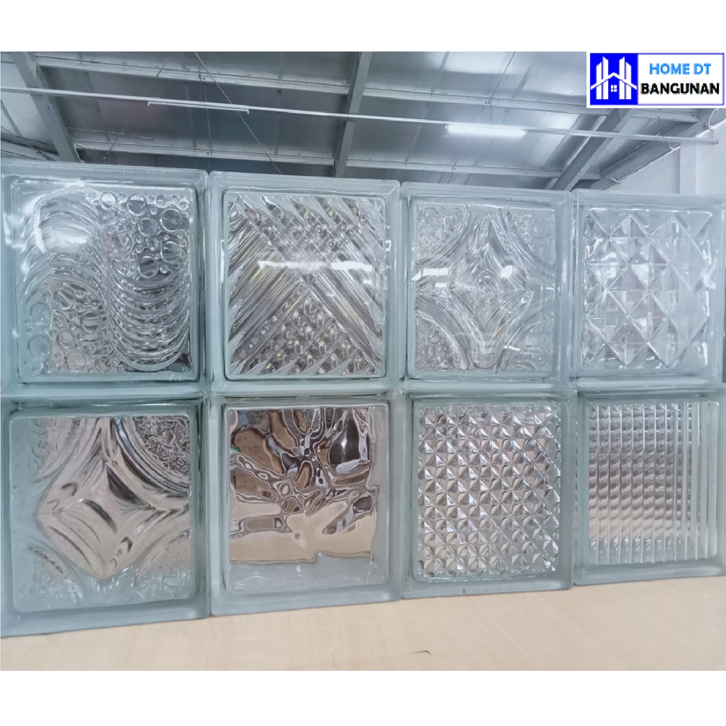 GLASS BLOCK DINDING MULIA / GLASS BLOK KACA RUMAH | MOTIF