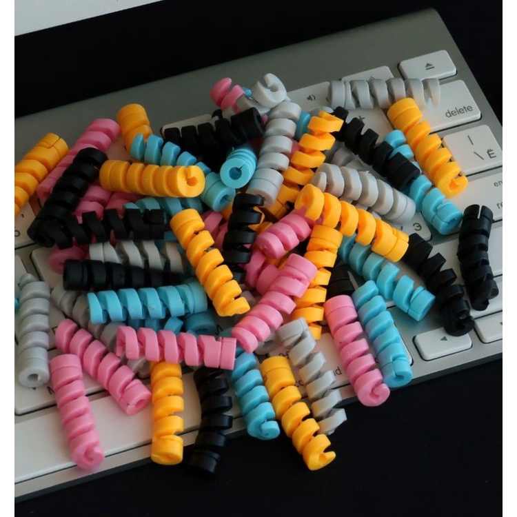 KABEL PROTEKTOR UJUNG KABEL -- PROTEKTOR PELINDUNG UJUNG KABEL SPIRAL WARNA