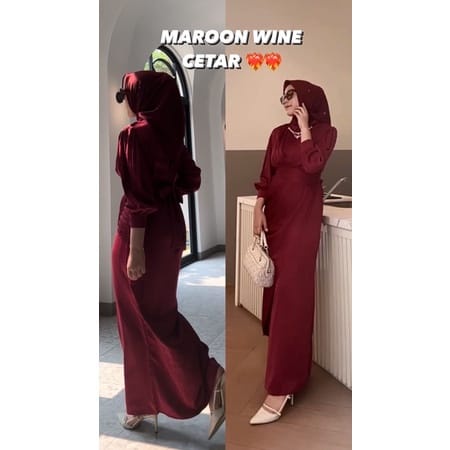 Bestseller - Nathalie Dress Bahan Silk Premium / Gamis Wanita Terbaru 2023 Kekinian / Gamis Kondangan