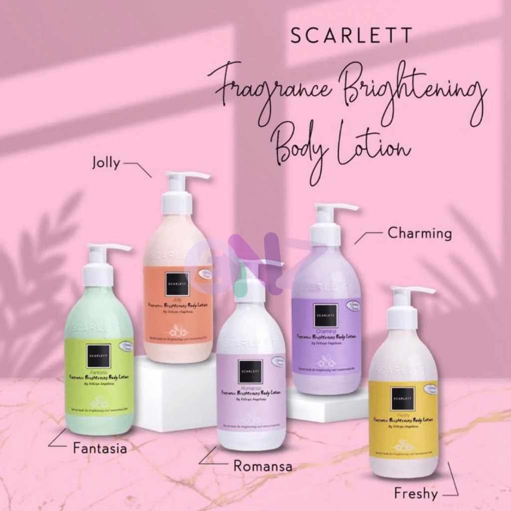 ENZ ® SCARLETT WHITENING BODY LOTION -BODY SCRUB-SCARLET WHITENING JOLLY SABUN | TONER | SERUM |CREAM-BPOM 2009