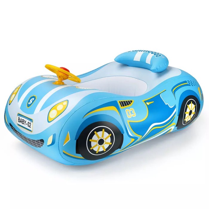 BAN RENANG BAYI MOBIL PREMIUM / INFLATABLE BABY SWIM BOAT CAR