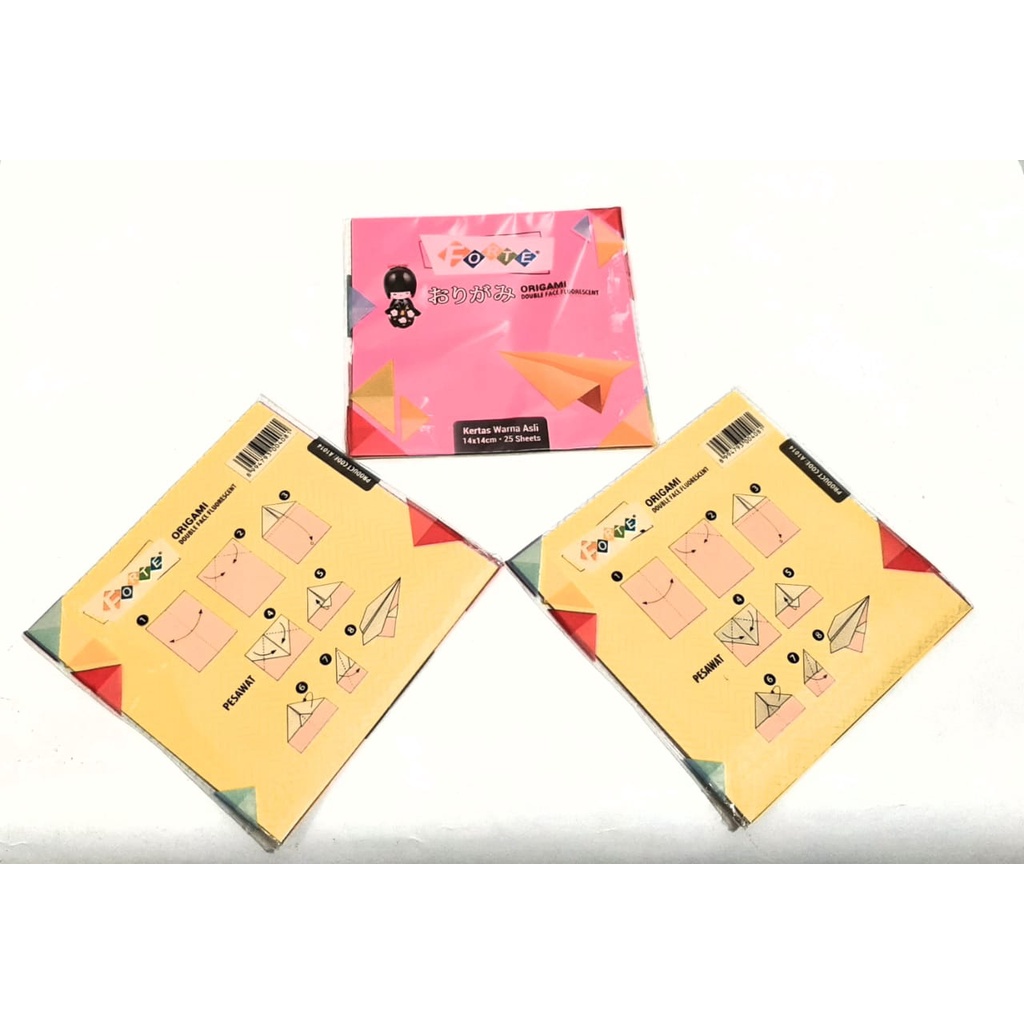Jual Harga Grosir 1packs / 25 sheets Kertas ORIGAMI FORTE Warna Anti