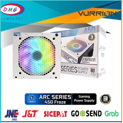 Power Supply 450W ARC Series Vurrion PSU Gaming 450Watt 80 Plus RESMI