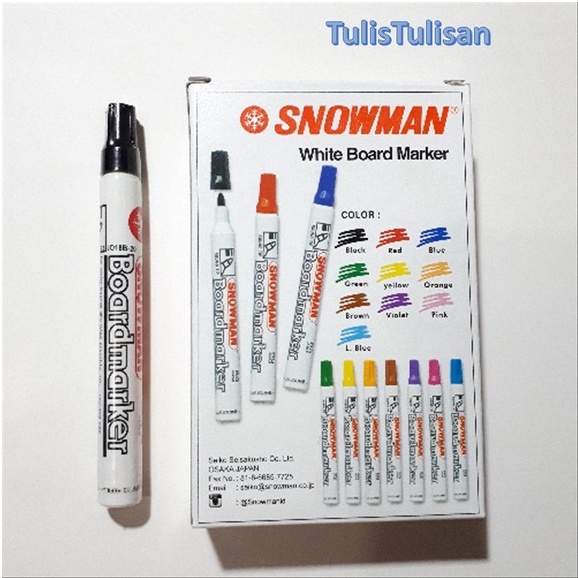 

Spidol Whiteboard Boardmarker Snowman BG12
