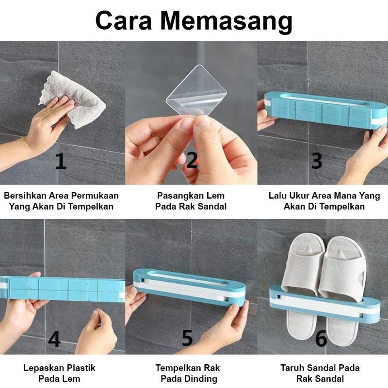 Gantungan Sendal Sepatu Tempel Serbaguna / Holder Rak Sepatu Tempel Dinding / Tempat Penyimpanan Sendal Sepatu Tempel Dinding Multifungsi / Holder Rak Tempel Serbaguna
