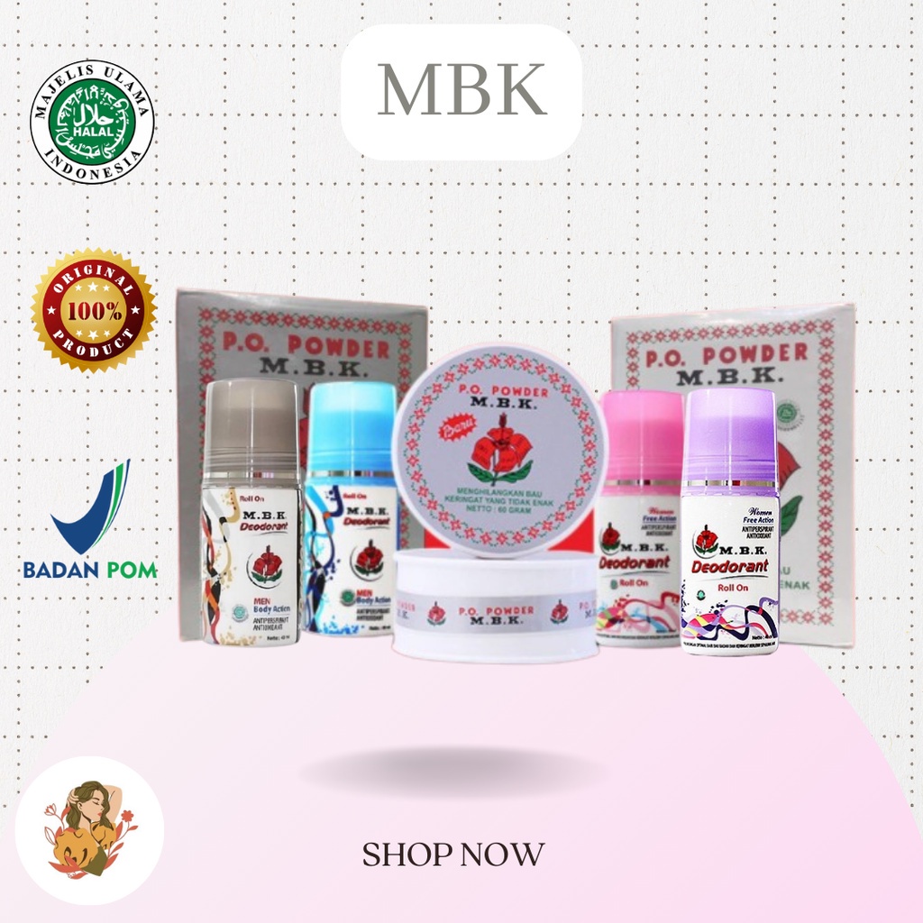 MBK Series | DEODORANT ROLL ON | Powder Box | Tin | Biang Keringat