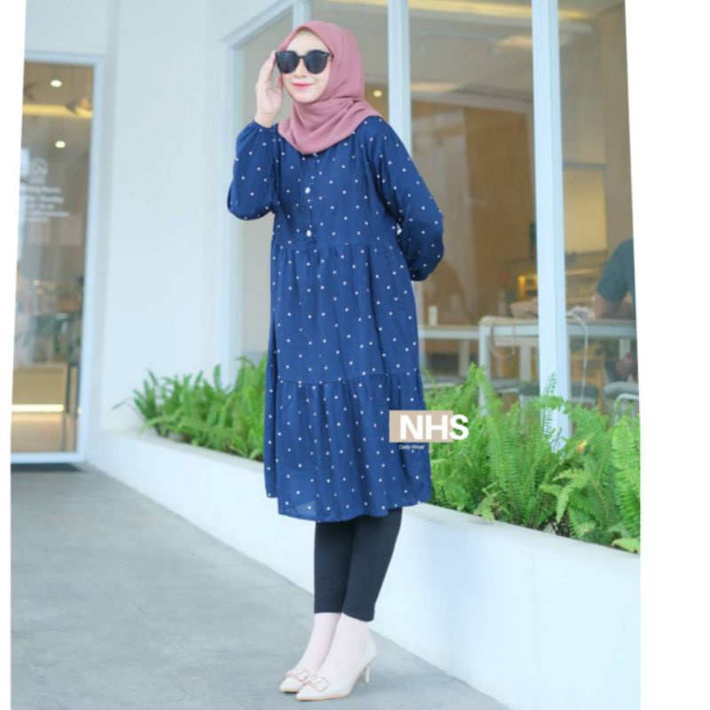 WIZA TUNIK MOTIF POLKA SIZE L-XXXL