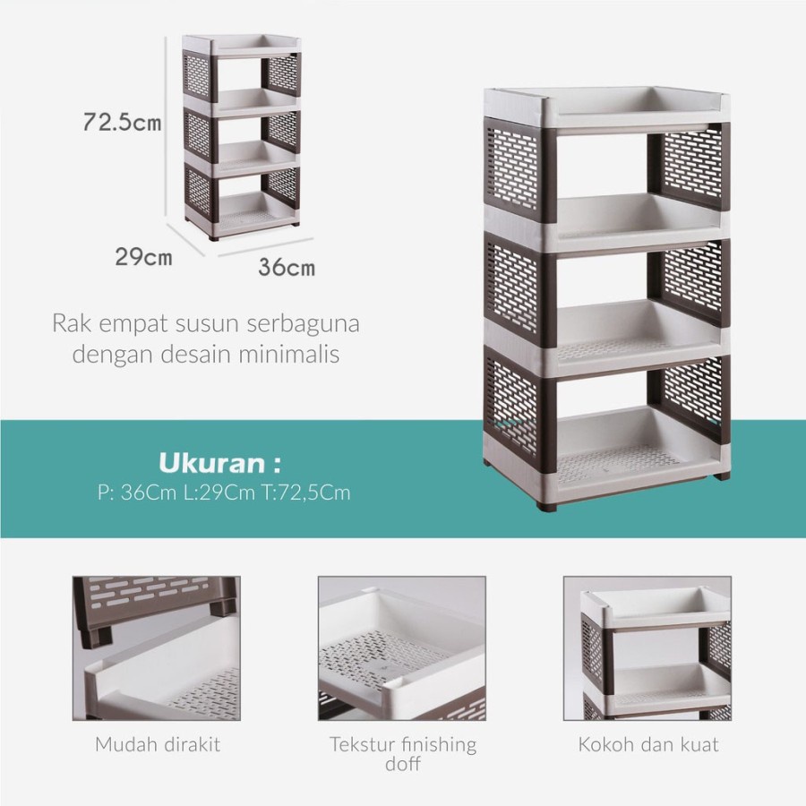 Rak Apartemen 4 susun Serbaguna