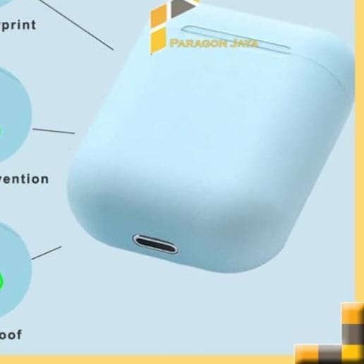 Headset Bluetooth Wireless I12 macaron TWS Airpod - Hijau