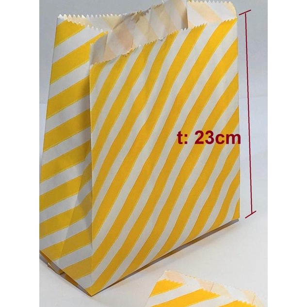 

Paperbag Flat Kantong Kertas Warna Kuning Garis (L) Souvenir