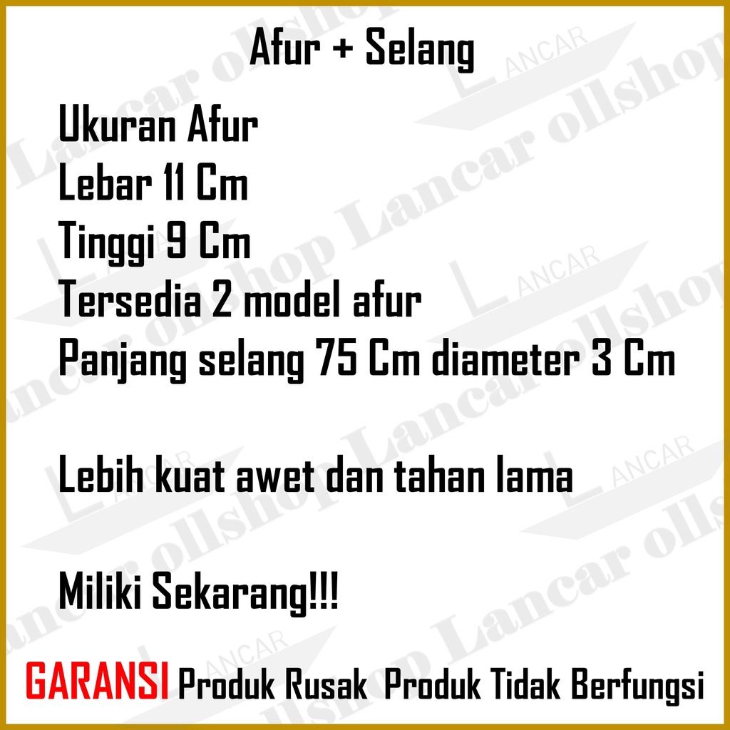 Afur Bak Cuci Piring + Selang BCP 1 Set / Selang Avur Afur Apur Saringan Pembuangan Bak Cuci Piring Set