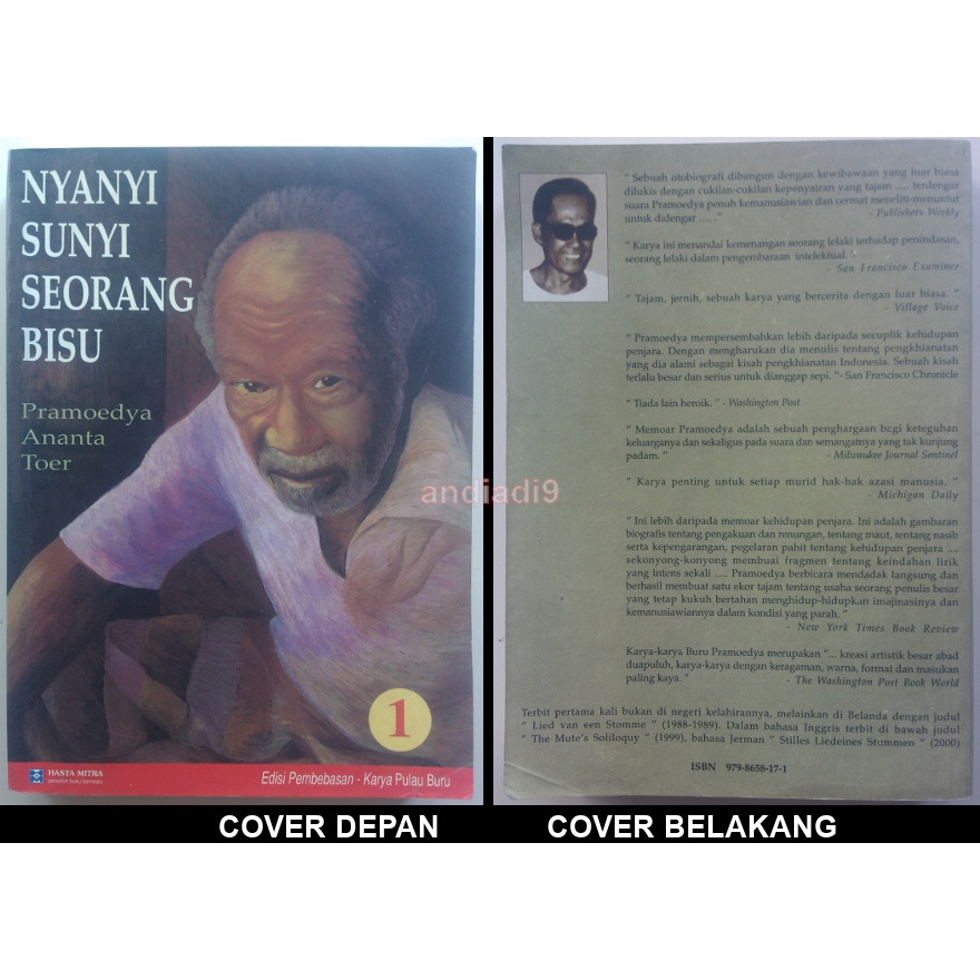 NYANYI SUNYI SEORANG BISU 1 PRAMOEDYA ANANTA TOER ORIGINAL HASTA MITRA