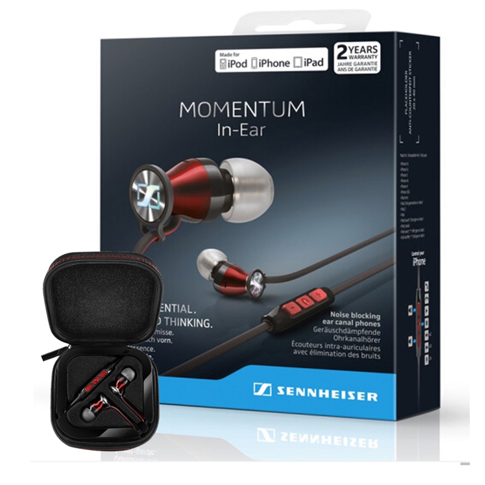 Sennheiser MOMENTUM Headset Earphone Kabel Stereo Deep Bass Dengan Noise Reduction