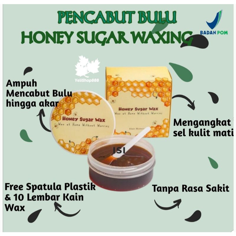 Honey Sugar Waxing Apple/Aishwax Kirim Random Penghilang Perontok Bulu Kaki Bulu Ketiak Dan Rambut H