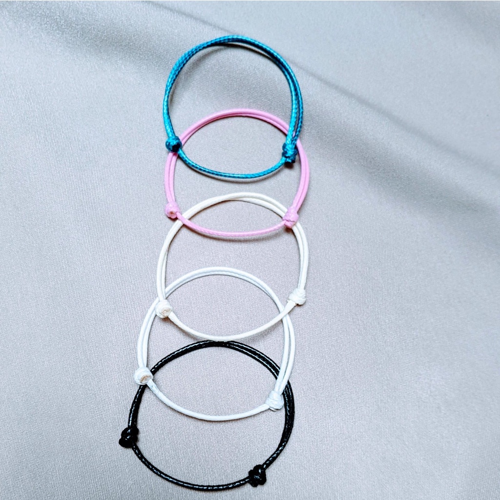 Gelang Tali Korea Polos Couple Waterproof Premium Blank Series Warna Warni