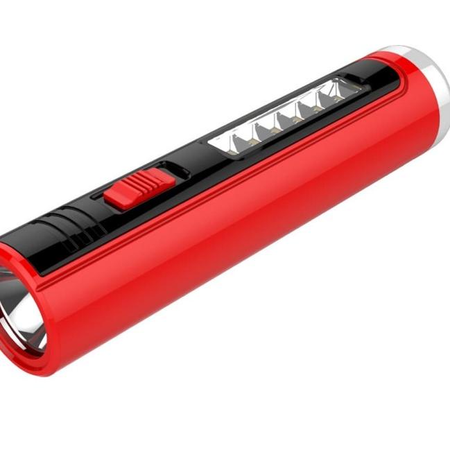 SENTER TANGAN LED 8W MULTIFUNGSI TORCH LED AOKI AK 9828 - Biru Muda