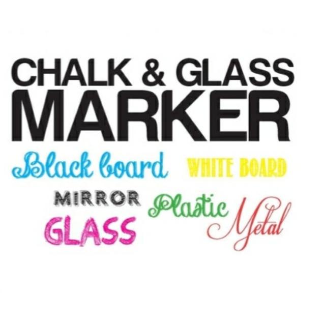 

UNI CHALK PWE-5M (Spidol kapur untuk Blackboard, glassboard) ERASEABLE - Hitam