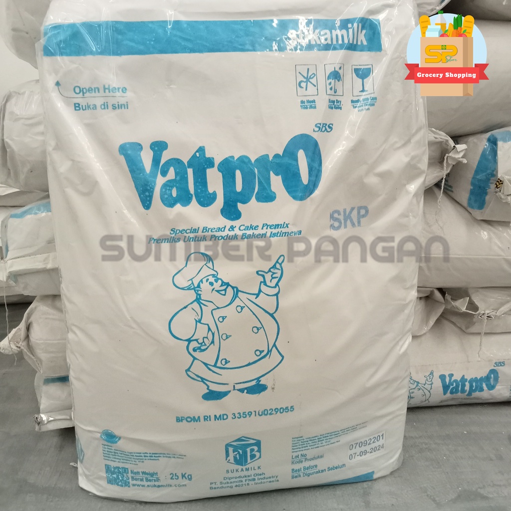 

VATPRO Susu Bubuk Full Cream / Susu Premix Tepung Premix / Milk Replacer 25kg