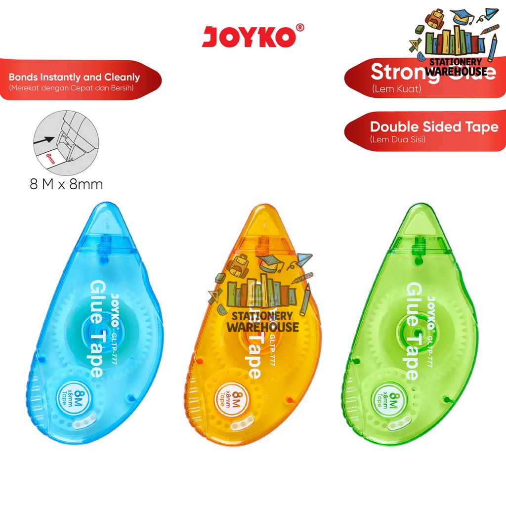 

Glue Tape Lem Pita Dua Sisi Doubel Sided Tape Roll Joyko GLTP-777