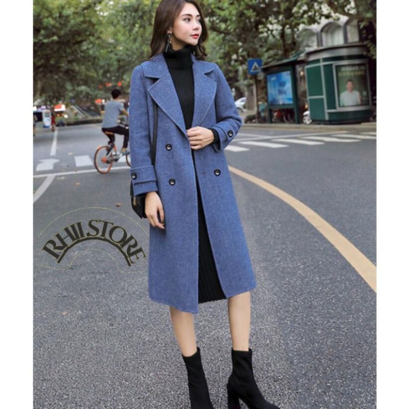 Blazer Wanita Korea Style Long Coat Blazer Wanita Korea panjang