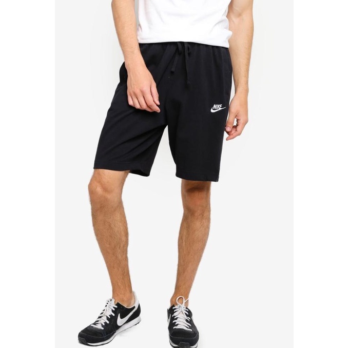 Nike Sportswear Club Fleece Shorts Hitam Celana Stretch Original 100% TERMURAH DAN TERLARIS