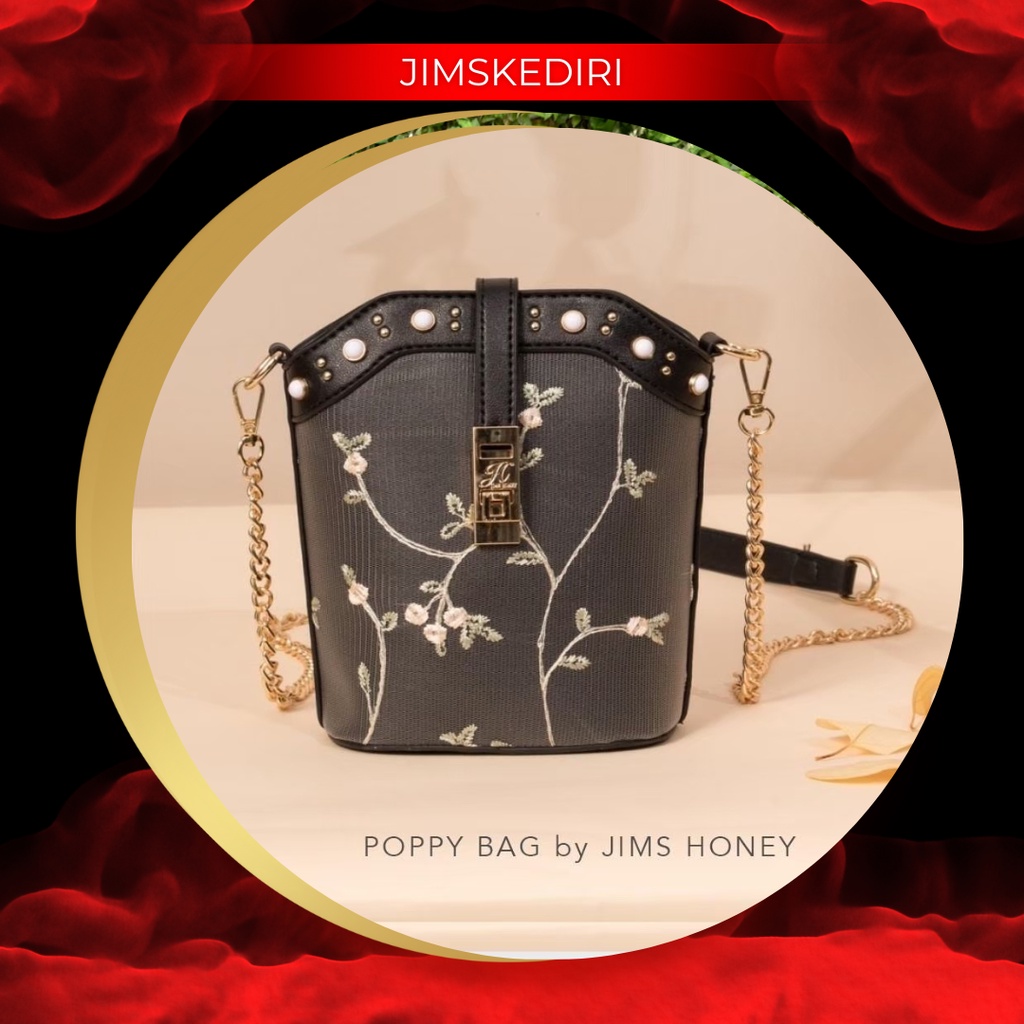 Jims honey poppy bag tas selempang wanita import rantai jimshoney original fashion sling bag korea kpop tas hp realpic cod