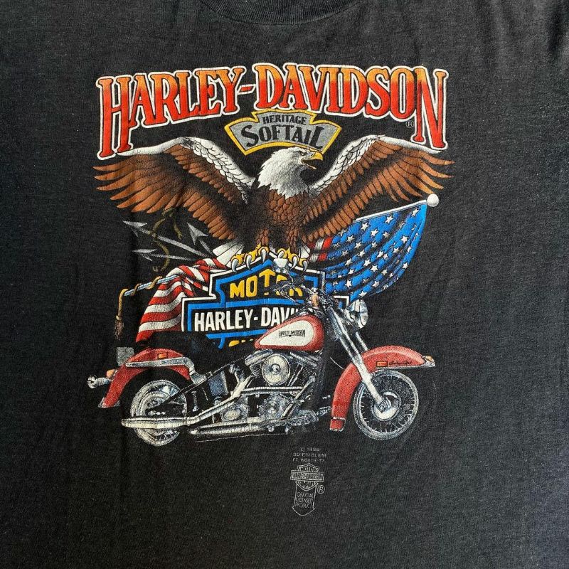 RARE Vintage Harley Davidson 3D emblem / T-shirt vintage / T-shirt harley / Kaos vintage / Kaos harl
