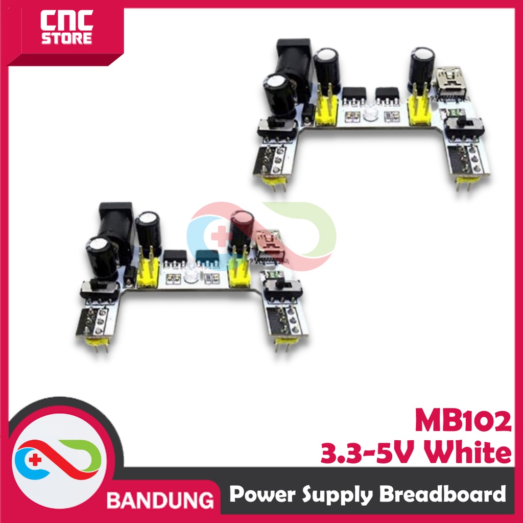 POWER SUPPLY BREADBOARD MB102 3.3-5V WHITE