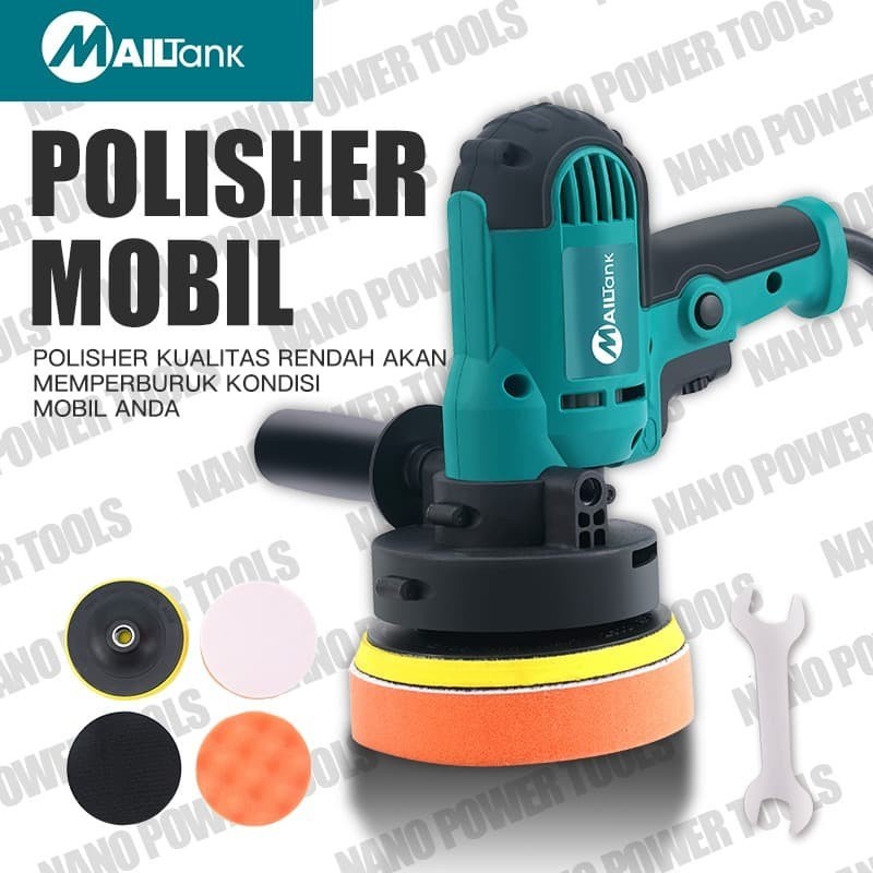 Mailtank SH43 Mesin Poles Lengkap Polisher Mobil Motor Car Disc Poles cat - MAILTANK POLES