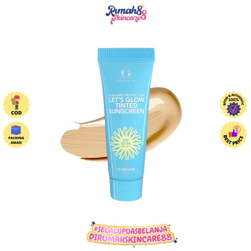 MADAME GIE Protect Me Let's Glow Tinted Sunscreen SPF 50 PA ++++ Multipurpose