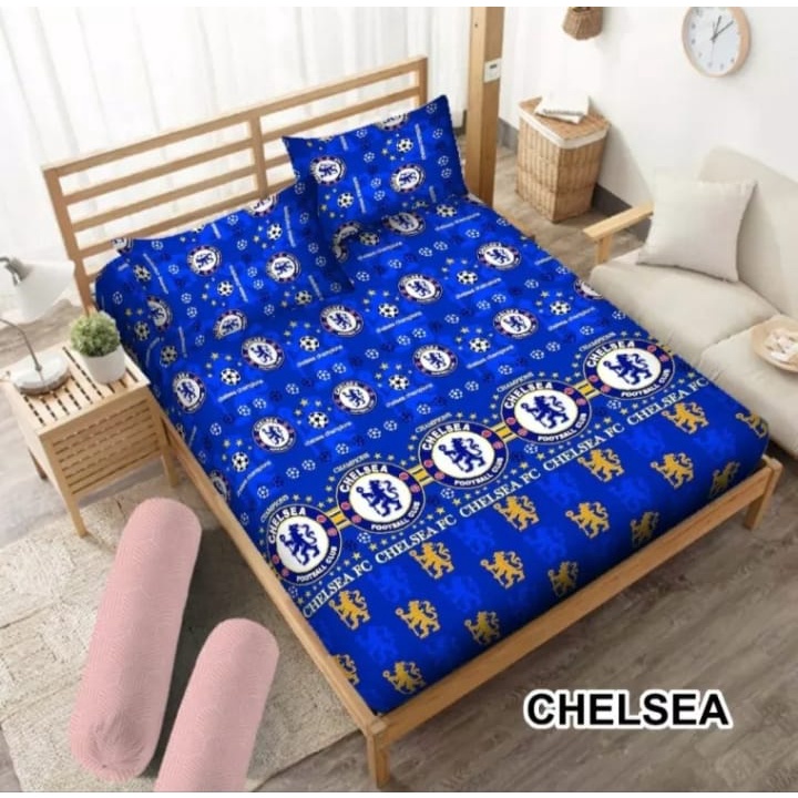 Sprei Bola, Sprei Chelsea, Sprei Motif Club Bola no 1, Seprai no 3, Sprey Murah 100x200 120x200 160x200